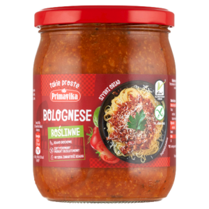 SOS WEGAŃSKI BOLOGNESE BEZGLUTENOWY 470 g - PRIMAVIKA