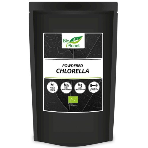 CHLORELLA SPROSZKOWANA  BIO 500 g - BIO PLANET INTERNATIONAL