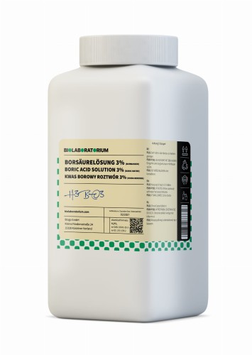 Kwas borowy roztwór 3% (Woda borowa) - 500ml BIOLABORATORIUM