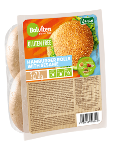 BUŁKI DO HAMBURGERÓW Z SEZAMEM BEZGLUTENOWE (2 szt.) 140 g - BALVITEN