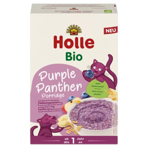 OWSIANKOWA PANTERA BANAN - JABŁKO - JAGODA BEZ DODATKU CUKRÓW OD 1 ROKU BIO 200 g - HOLLE