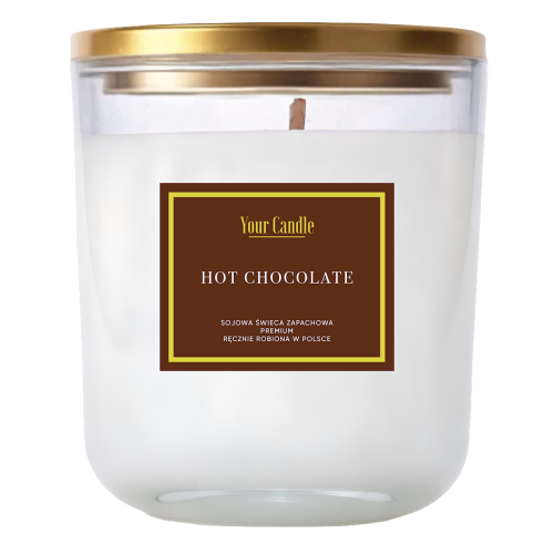 ŚWIECA SOJOWA ZAPACHOWA HOT CHOCOLATE 180 ml - YOUR CANDLE (PRODUKT SEZONOWY)