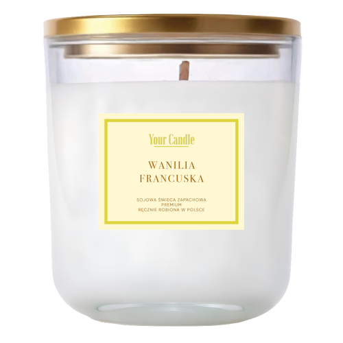 ŚWIECA SOJOWA ZAPACHOWA WANILIA FRANCUSKA 180 ml - YOUR CANDLE (PRODUKT SEZONOWY)