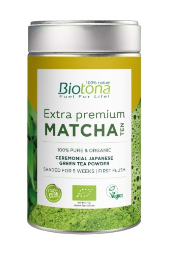 HERBATA ZIELONA MATCHA JAPOŃSKA EXTRA PREMIUM BIO 70 g - BIOTONA