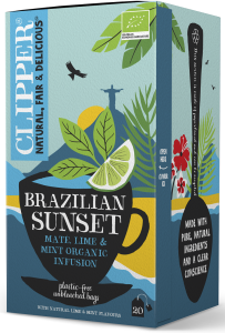 HERBATKA YERBA MATE Z MIĘTĄ I LIMONKĄ BIO (20 x 2 g) 40 g - CLIPPER