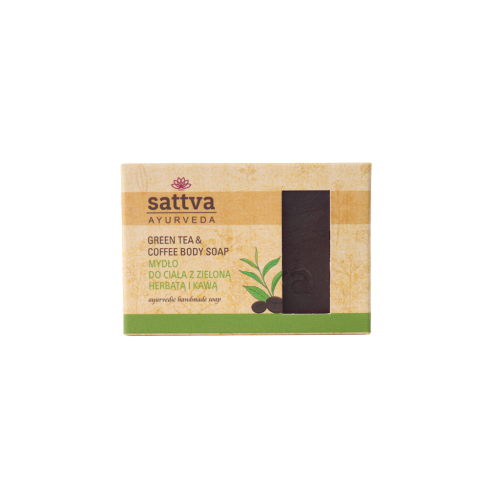 MYDŁO W KOSTCE DO CIAŁA ZIELONA HERBATA I KAWA 125 g - SATTVA
