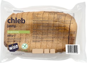CHLEB JASNY KROJONY BEZGLUTENOWY 350 g - WISO