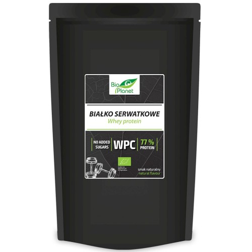 BIAŁKO SERWATKOWE NATURALNE (WPC 77) BIO 500 g - BIO PLANET
