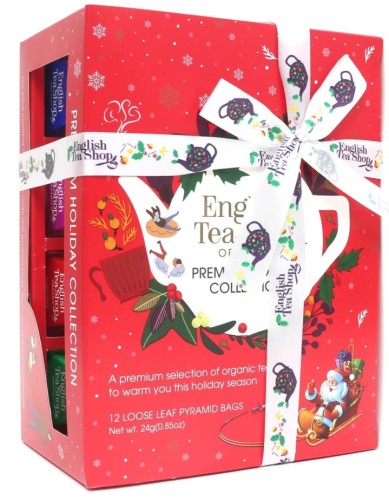 Zestaw herbat świątecznych piramidki Holiday RED (12x2) BIO 24g BN ENGLISH TEA SHOP