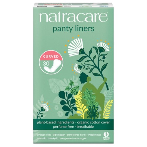 Wkładki higieniczne zaokrąglone curved BIO 30 szt. NATRACARE