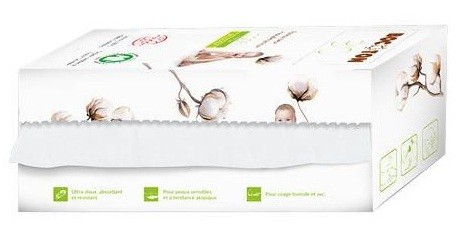 Ręczniczki higieniczne bawełniane suche dla dzieci i niemowląt 50szt BIO BOCOTON