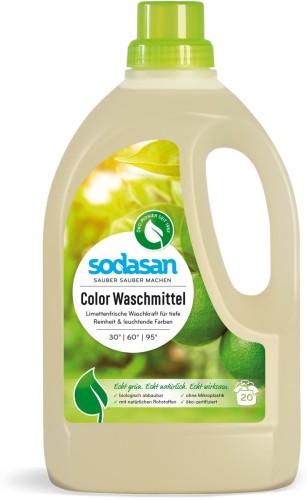 Płyn do prania, uniwersalny kolor limonka BIO 1.5 l SODASAN