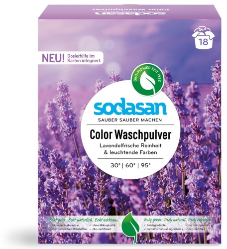 Proszek do prania, uniwersalny kolor lawendowy BIO 5 kg SODASAN