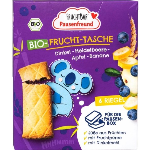 Ciasteczka orkiszowo z nadzieniem owocowym borówka, jabłko, banan 6x BIO 22 g FRUCHTBAR
