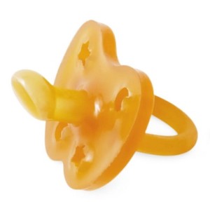 Kauczukowy smoczek anatomiczny gwiazdy/księżyc 0-3 miesięcy HEVEA