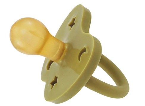 Kauczukowy smoczek okrągły korony 3-36 miesięcy HEVEA