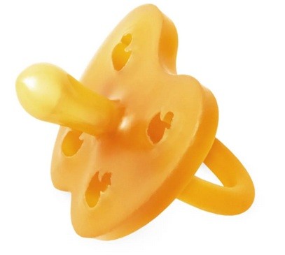 Kauczukowy smoczek okrągły kaczki 0-3 miesięcy HEVEA