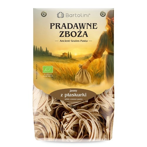 Makaron z płaskurki gniazda jasny  (tagliatelle) BIO 250g BARTOLINI