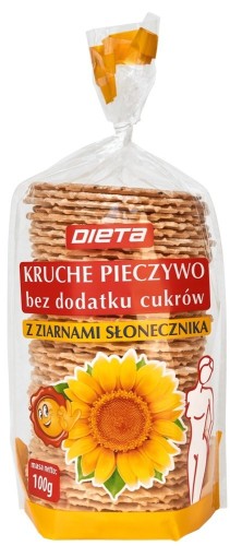 Kruche pieczywo ze słonecznikiem 100g DIETA