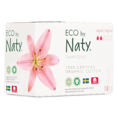 Ekologiczne tampony, regular, 18 szt ECO BY NATY