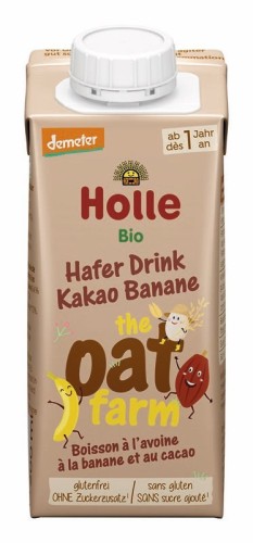 Napój owsiany pełnoziarnisty kakaowo-banan, bezglutenowy powyżej 12 miesiąca życia /demeter BIO 200 ml HOLLE