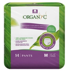 Bielizna chłonna z ekologicznej bawełny do nietrzymania moczu, rozmiar m, 14szt ORGAN(Y)C
