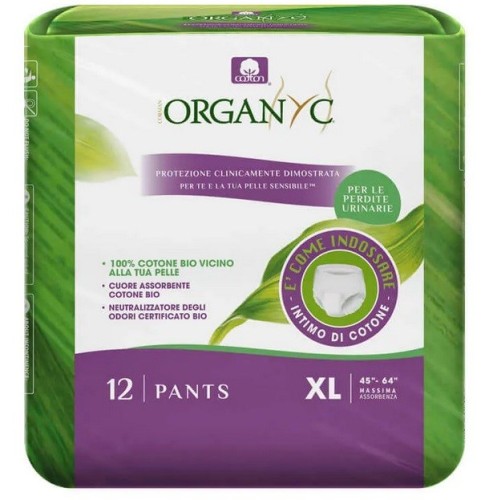 Bielizna chłonna z ekologicznej bawełny do nietrzymania moczu, rozmiar xl, 12szt ORGAN(Y)C