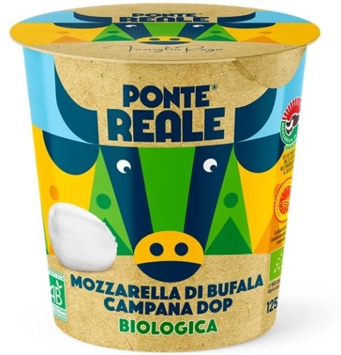Mozzarella di bufala BIO 125 g kubek PONTE REALE