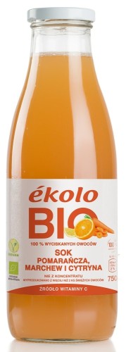 Sok pomarańcza-marchew-cytryna BIO 750 ml EKOLO