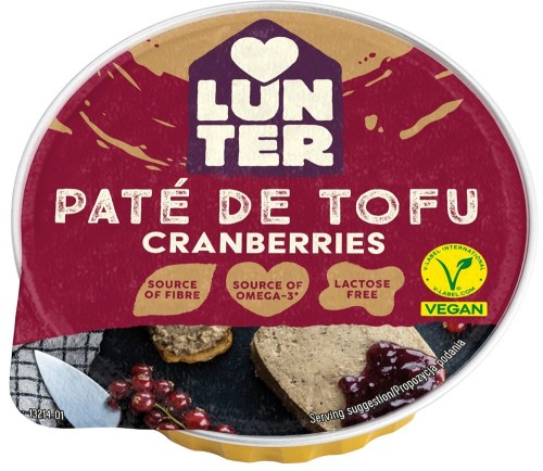 Pate de tofu z żurawiną 75 g LUNTER