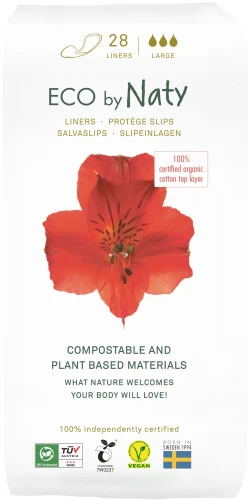 Ekologiczne wkladki higieniczne, Large, 28 szt ECO BY NATY