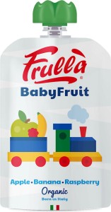 6 mc PRZECIER JABŁKOWO-BANANOWO-MALINOWY BEZGLUTENOWY BIO 100 g - FRULLA (NATURA NUOVA) DATA: 05.2026