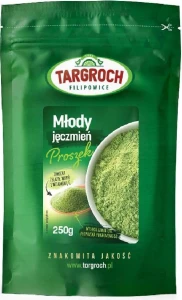 Młody jęczmień proszek zielony jęczmień 250g Targroch DATA: 10-2026