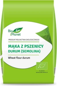 MĄKA Z PSZENICY DURUM (SEMOLINA) BIO 500 g - BIO PLANET DATA: 09-2026