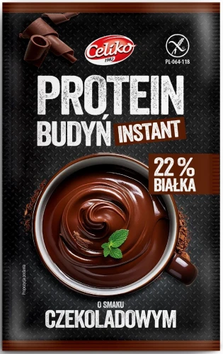BUDYŃ PROTEINOWY INSTANT O SMAKU CZEKOLADOWYM BEZGLUTENOWY 40 g - CELIKO DATA: 09-2026