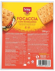 Focaccia z rozmarynem bezglutenowa 200 g Schar DATA: 09-2026