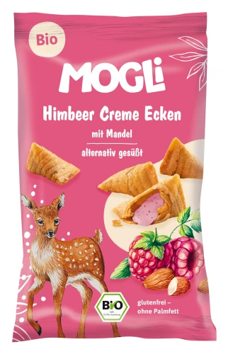ROŻKI Z KREMEM MIGDAŁOWO - MALINOWYM BEZGLUTENOWE BIO 30 g - MOGLI DATA: 09-2026