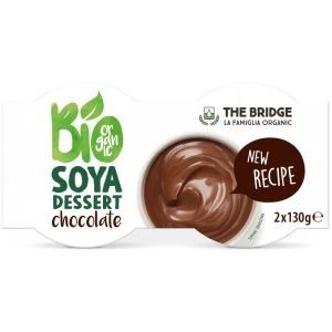 DESER SOJOWY O SMAKU CZEKOLADOWYM BEZGLUTENOWY BIO (2 x 130 g) 260 g - THE BRIDGE DATA: 10-2026