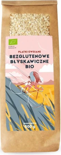 PŁATKI OWSIANE BŁYSKAWICZNE BEZGLUTENOWE BIO 500 g - PIĘĆ PRZEMIAN DATA: 10-2026