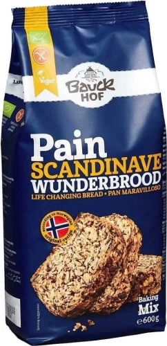 Mieszanka do pieczenia chleba z mąki owsianej pełnoziarnistej z dodatkiem płatków owsianych i nasion bezglutenowa Bio 600 g - Bauck Hof DATA: 10-2026