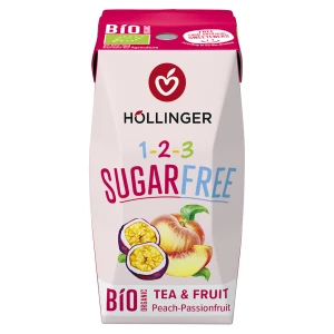NAPÓJ O SMAKU BRZOSKWINIA - MARAKUJA BEZ CUKRU BIO 200 ml - HOLLINGER DATA: 10-2026