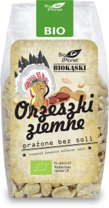 ORZESZKI ZIEMNE PRAŻONE BEZ SOLI BIO 150 g - BIO PLANET DATA: 10-2026