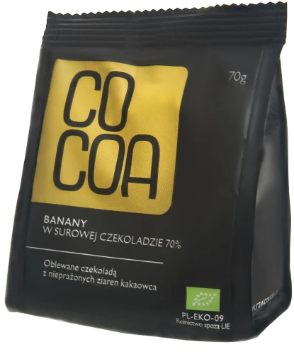 BANANY W SUROWEJ CZEKOLADZIE BIO 70 g - COCOA DATA: 10-2026