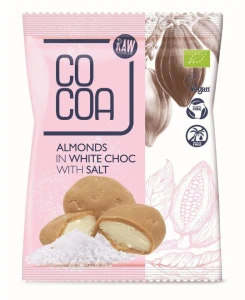 MIGDAŁY W BIAŁEJ POLEWIE Z SOLĄ BIO 70 g - COCOA DATA: 09-2026