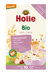 MUSLI JUNIOR Z OWOCAMI OD 10 MIESIĄCA DEMETER BIO 250 g - HOLLE DATA: 11-2026