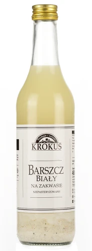 BARSZCZ BIAŁY NA ZAKWASIE NIEPASTERYZOWANY 480 ml - KROKUS DATA: 10-2026