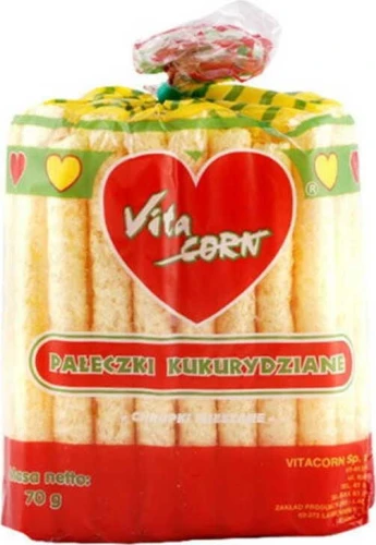 Pałeczki kukurydziane 70 g Vitacorn DATA: 11-2026