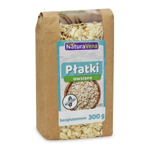 PŁATKI OWSIANE BEZGLUTENOWE 300 g - NATURAVENA DATA: 11-2026