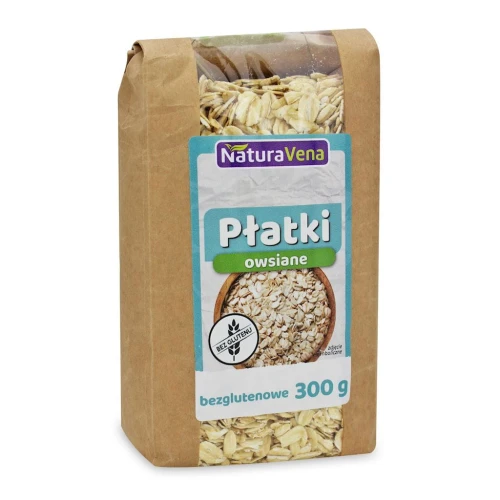 PŁATKI OWSIANE BEZGLUTENOWE 300 g - NATURAVENA DATA: 11-2026