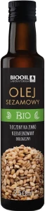 OLEJ SEZAMOWY TŁOCZONY NA ZIMNO NIERAFINOWANY BIO 250 ml - BIOOIL DATA: 11-2026